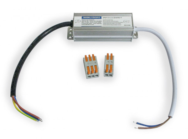 Transformer 230 x 12 V-24W for LED strip, IP 67